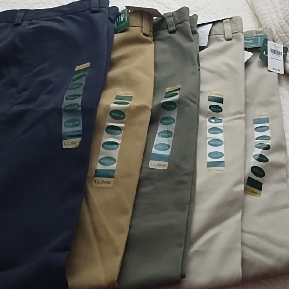 L.L. Bean Men's Chinos Casual Style Khaki Work Pants-Multiple colors-34x30 - Picture 2 of 3